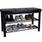 Simplify Black Entryway Bench with Shoe Storage